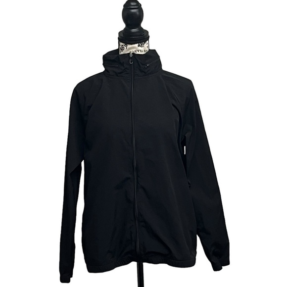 Victoria's Secret PINK Women's Black Full Zip Windbreaker Jacket W/ Hood - S - Picture 1 of 10